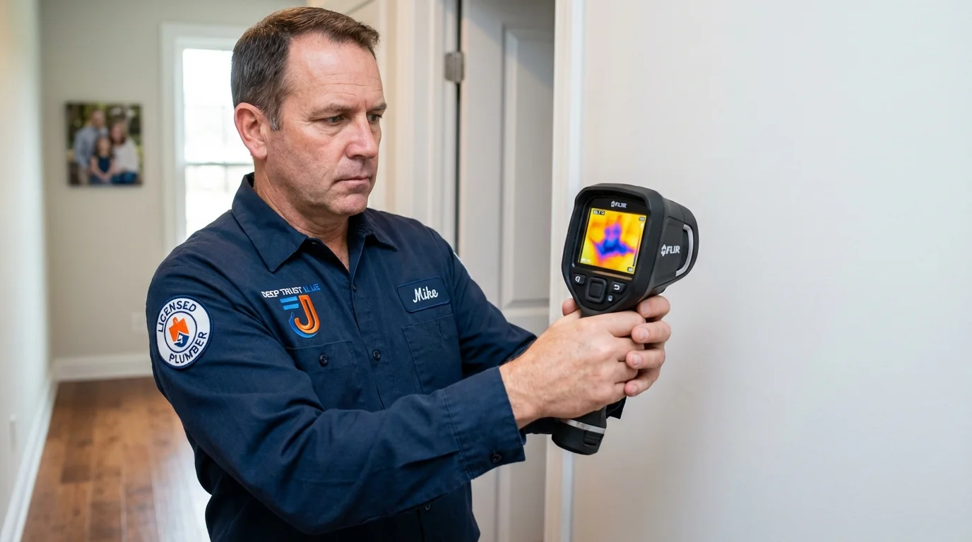 Thermal imaging leak detection by Johns Plumbing LLC in Newell